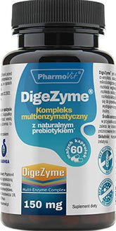 Digezyme Multi-Enzym-Komplex mit einem natürlichen Präbiotikum 150 mg 60 Kapseln PHARMOVIT